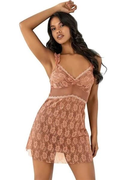 Aria's Closet Arias Closet Dantel Işlemeli Bakır Kısa Tül Fiyatı