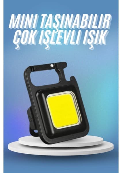 Işıldak USB Şarjlı Cep El Feneri Taşınabilir Mini LED Işık Çok Fonksiyonlu ( Lisinya