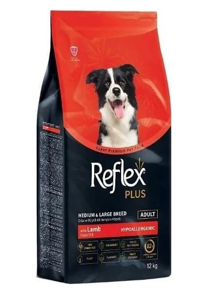 Üreticiniz Reflex Plus Kuzu Etli Orta ve Büyük Irk Yetişkin Köpek Maması 12 kg