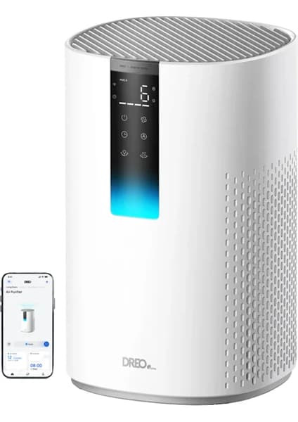 DREO Macro 605S Akıllı Hava Temizleyici Beyaz Renkli Sessiz Çalışma ve Zamanlayıcı Özellikli