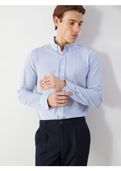 Lc Waikiki Yeni Sezon Slim Fit Uzun Kollu Çizgili Erkek