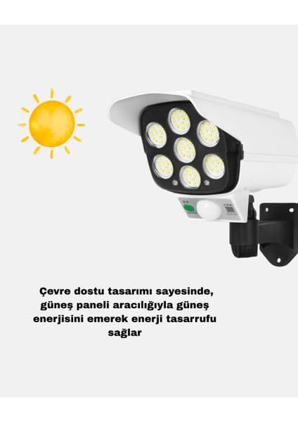 Sepetink Solar Bahçe Aydınlatması Su Geçirmez IP66 Pır Sensörlü Uzun Çalışma