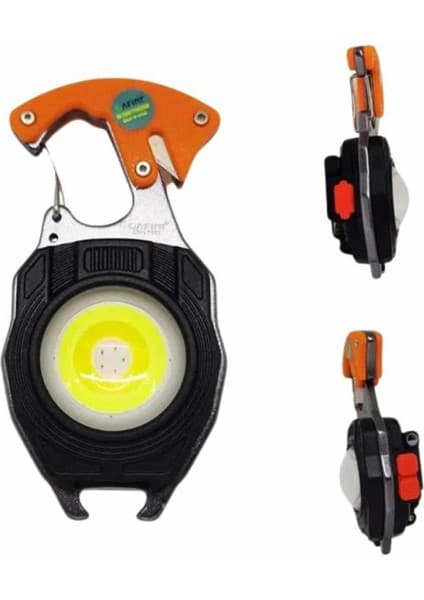 Astraltech 7 Modlu Mini LED Lamba Anahtarlık USB Şarjlı Kamp Için
