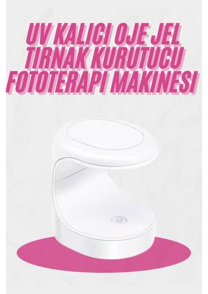 Renklime Kalıcı Oje Kurutucu Mini Uv Işınlı Taşınabilir Hızlı ve Pratik Oje