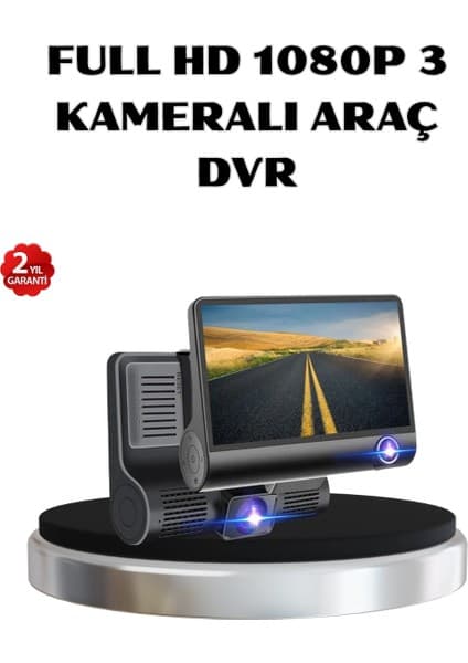 Aydogan's Full Hd Araç Kamerası 3’lü 4.0” Ekranlı ve Hdr Gece