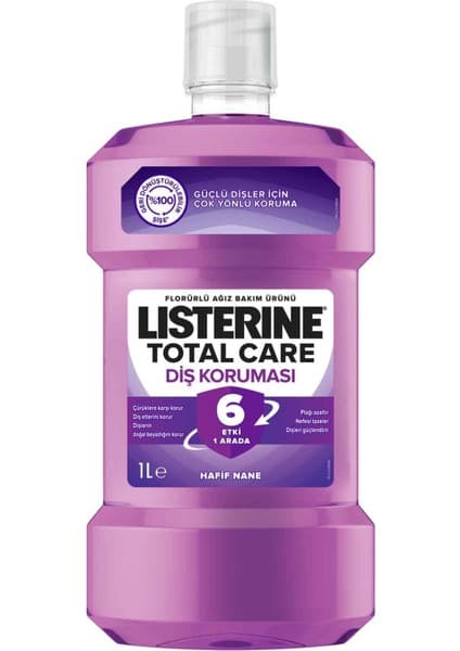 Listerine Total Care Ağız Bakım Suyu 1000 ML 2 Adet Ferah