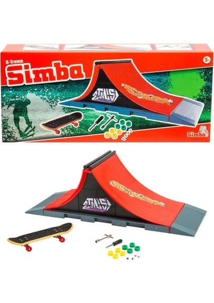 Simba 27 x 10 x 9 cm 103304654 Finger Skateboard Rampası 8 Yedek Tekerlek ile 5 Yaş ve Üzeri