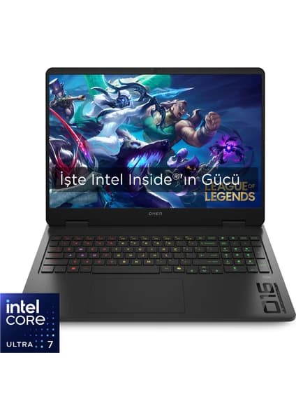 Hp Omen 16-AM0047NT CD8M5EA Intel® Core™ Ultra 7 255H 24GB RAM 1TB SSD 8GB RTX5070 16 Inç 2k 144Hz Freedos Taşınabilir Bilgisayar