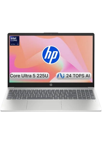 HP AI 15 Intel Core Ultra 5 225U 16GB 512GB SSD Freedos 15.6" Taşınabilir Bilgisayar D51E0EA