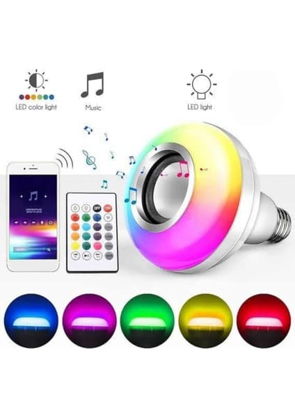 Bluetooth Hoparlör Akıllı Rgb LED Işık Renk Değiştirme Ses