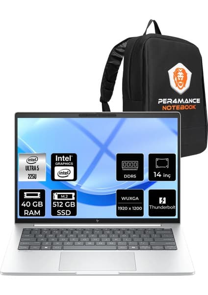 HP Elitebook 8 G1I Core Ultra 5 225U 40GB RAM 512GB SSD 14 Fiyatı