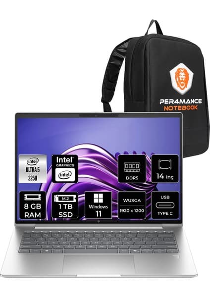 HP Elitebook 6 G1I Core Ultra 5 225U 8GB RAM 1TB SSD 14 Fiyatı