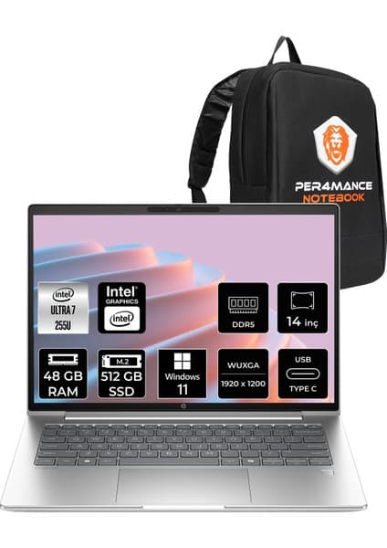 HP Probook 4 G1I Core Ultra 7 255U 48GB RAM 512GB SSD 14 Fiyatı