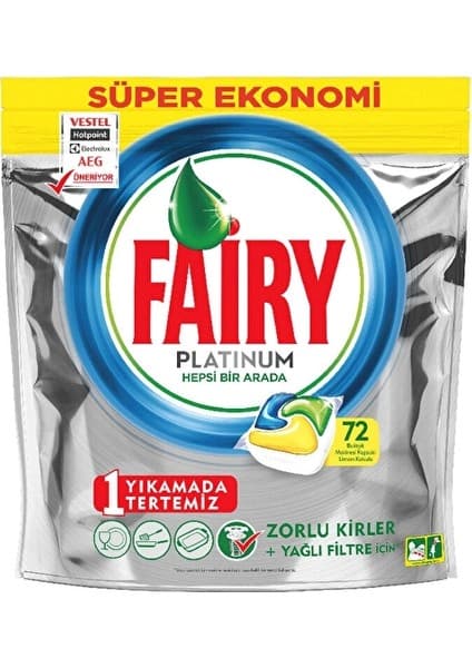 Fairy 72 Li Bulaşık Makinası Tableti