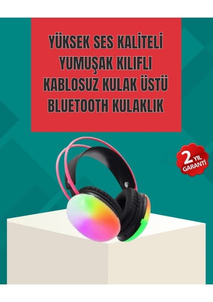 MidasTech Type-C Şarjlı Rgb Işıklı Bluetooth Oyuncu Kulaklığı