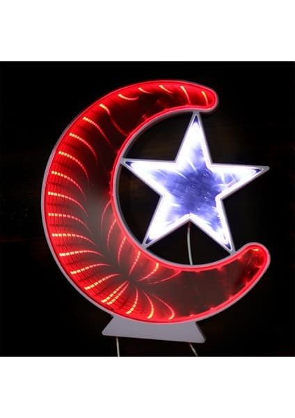 Colezium Ay Yıldız Işık Pano Türk Bayrağı Bigem