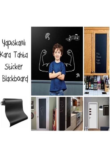 Colezium Yapışkanlı Kara Tahta-Yazı
