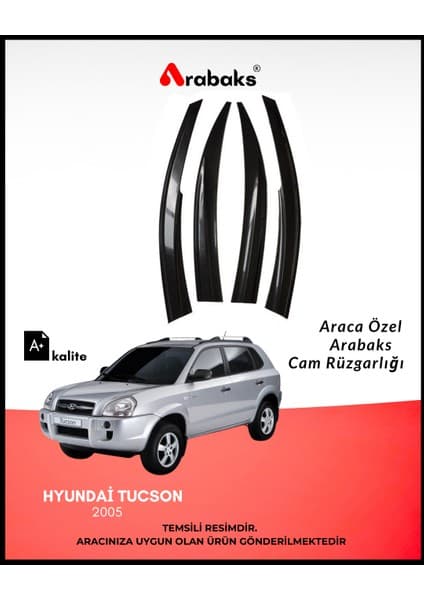 Arabaks Hyundai Tucson 2005 Cam Rüzgarlığı 4'lü Takım (Mugen Fiyatı