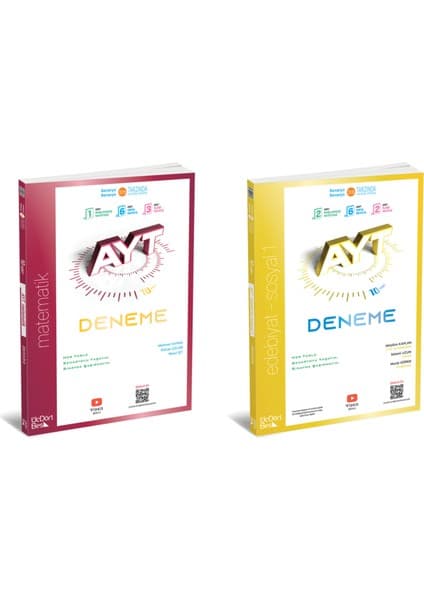 ÜçDörtBeş Yayınları Ayt Matematik Deneme ve Ayt Edebiyat-Sosyal1 Deneme