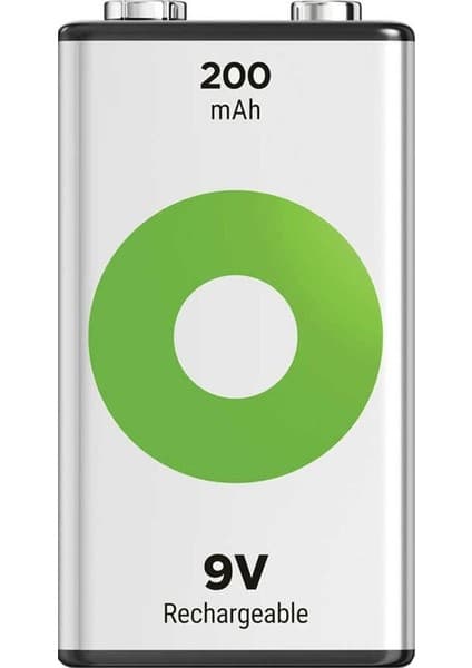 Gp Batteries Recyko 200 Mah 9V Boy Ni-Mh Şarjlı Pil Tekli