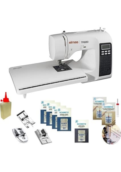 Elmas TR220 Elektronik Dikiş Makinesi (Uzatma Tablalı) - Siyah- Hediye