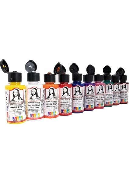 Mona Lisa Akrilik Boya Seti 10 x 40ML (Fırça