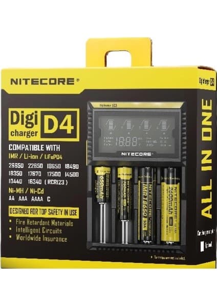 Eco Port Nitecore D4 Digi Charger Li-Ion / Nı-Cd / Nı-Mh / Lifepo4 Dijital Pil Şarj