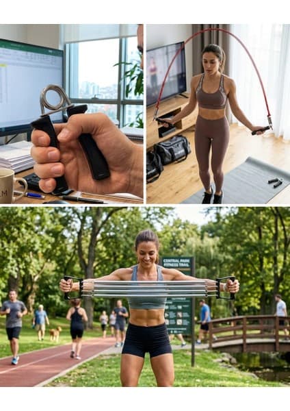 Epilons Ev Fitness Seti Kardiyo ve Kas Geliştirme Egzersiz