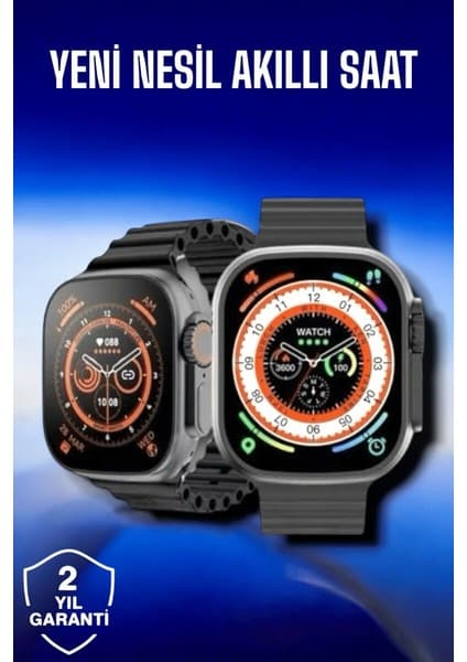 Toyigoo 45 mm Gri Kasa Ultra Akıllı Saat Sesli Görüşme Sağlık Takibi Suya