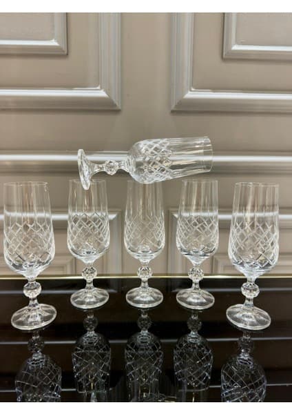 Nazan Home Bohemia Kristal Kesme El Işi Ayaklı Kahve Yanı Su