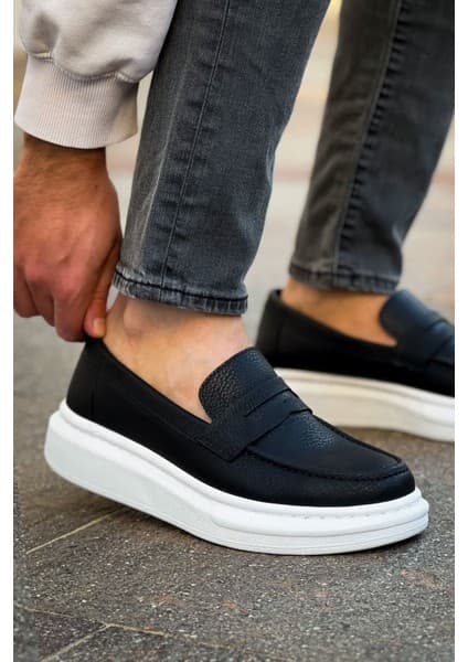 Chekich Robert - RS615 Siyah Erkek Loafer Ayakkabı