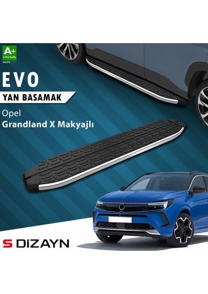 S-Dizayn Opel Grandland x Makyajlı Hybrid Evo Krom Yan Basamak 183 cm 2021-2024 A+