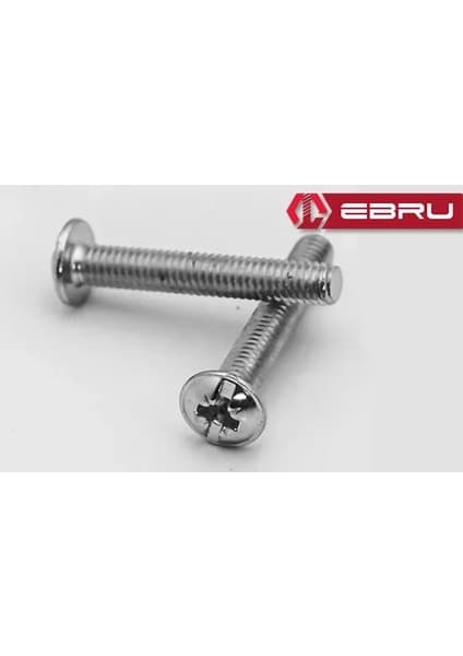 Çerçici Ebru Yuvarlak Yıldız Başlı Rysb Kulp Vidası, Civata M4X22 - 500