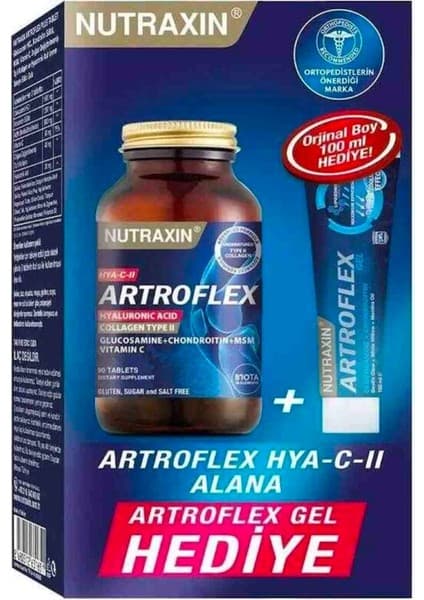 Nutraxin Artroflex HYA-C-II90 Tablet + Nutraxin Extra Gel 100