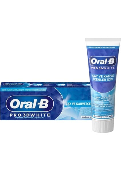 2 Adet Oral-B 3D White Çay ve Kahve Içenler Için Diş Macunu 75