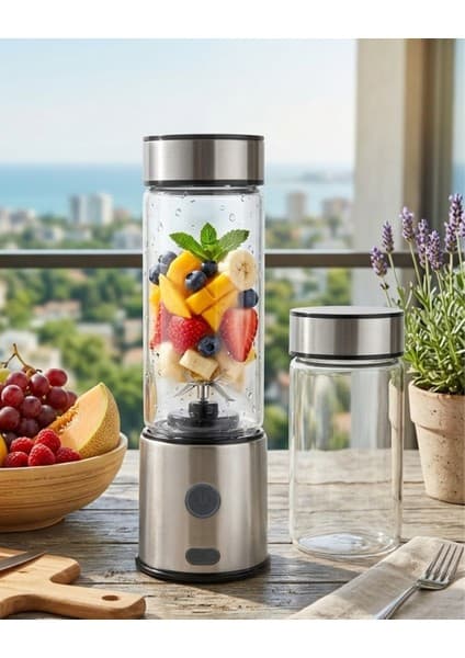 Çift Cam Hazneli Blender 16500 Rpm Buz Kırıcı Taşınabilir