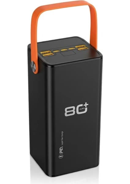 Süper Hızlı Şarj Powerbank 80000 Mah Büyük Kapasite Çoklu USB Çıkışlı Taşınabilir