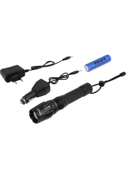 Enco Store Ps-46 6 LED 5 Kademeli Zoomlu Şarjlı El