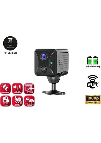Enco Store Mini Pır Sensörlü 1080P HD Wifi Kamera Renkli Sesli Konuşmalı Güvenlik Çözümü
