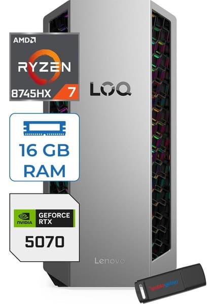 Lenovo Loq Tower 26ADR10 Amd Ryzen 7 8745HX 5.1 Ghz 16GB Fiyatı