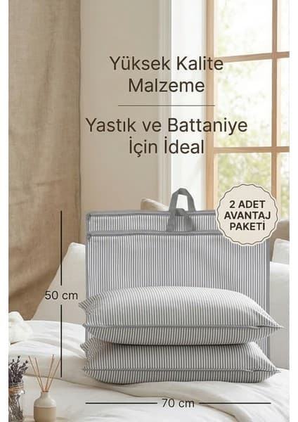 Empressco Textile Sweet 2 Adet Çok Amaçlı Yastık Saklama Çantası 50X70 - Fiyatı,