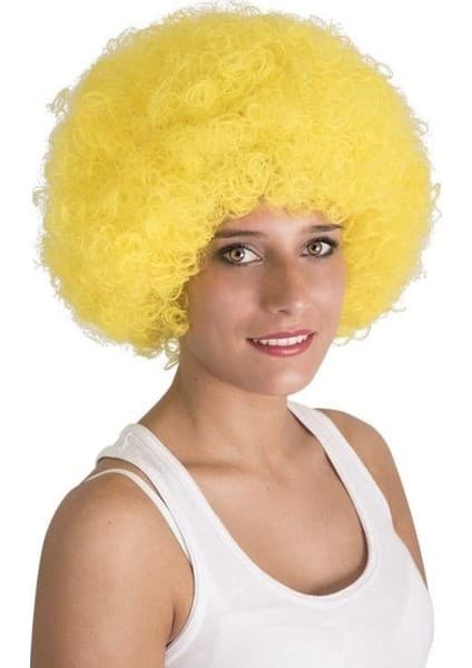 Mudanis Sarı Renk Kıvırcık Afro Bonus