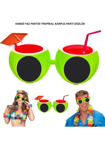 Mudanis Karpuz Şekilli Tropikal Hawaii Yaza Merhaba Parti Fiyatı