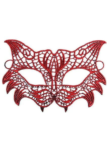 Mudanis Kırmızı Dantel Masquerade Maskesi 8