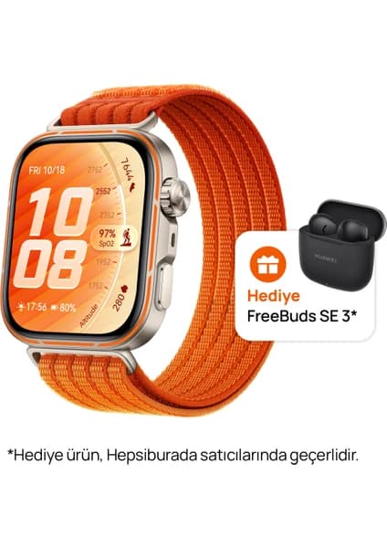 Huawei Watch Fit 5 Pro Akıllı Saat - Turuncu, Bluetooth Kulaklık Hediye, Nfc ile Ödeme, Kapsamlı Sağlık Takibi, Gelişmiş Uyku Takibi, Uzun Pil Ömrü, Ios Android Uyumlu