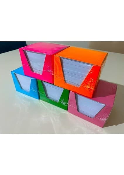 Not 10 Paket Küp Blok Not Kağıdı 1. Hamur 8x8 cm 500