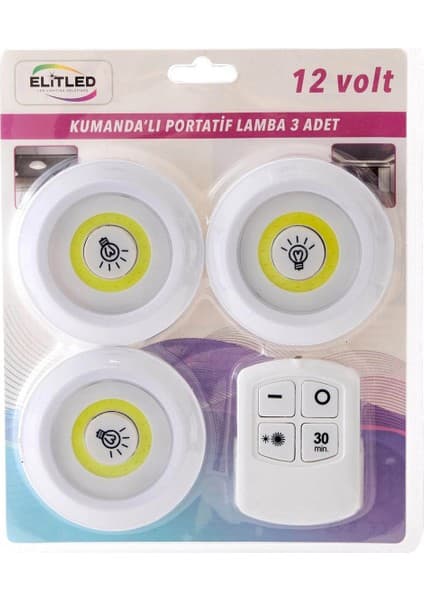 Elitled Kumandalı Portatif Lamba 3