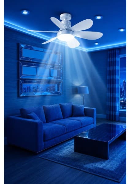 Airlux Nefes Trion 1154 Vantilatör LED Aydınlatmalı Uzaktan Kumandalı Beyaz ABS