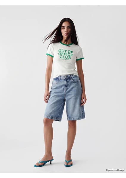 Lc Waikiki Yeni Sezon Bermuda Fit Kadın Jean