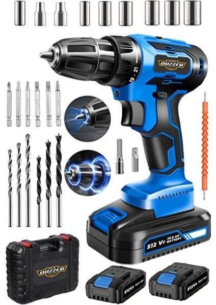 Empressco Güçlü 25 Ah Titan Motorlu 27 Parça Akülü Vidalama ve Matkap